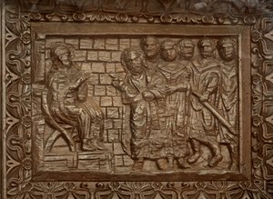 Panel from 5th Century Door: The Judgement of Jesus